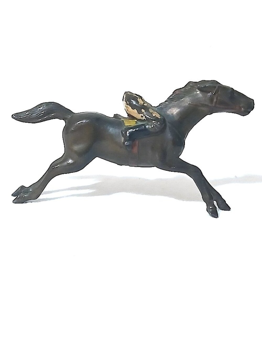 Vintage 1950s Japan Lead Toy Horse w Rider Western Figure Mid Century – Damaged